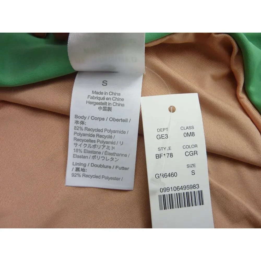 NWT J. Crew Women’s High Rise High Cut Leg Bikini Bottom Green Size S